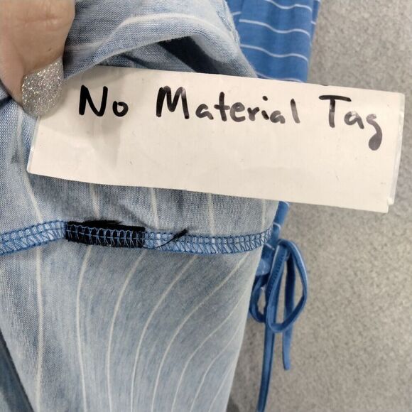 Kuhl Tank Dress Womens Size L Blue White Striped Tie Waist Scoop Neck - Picture 7 of 11